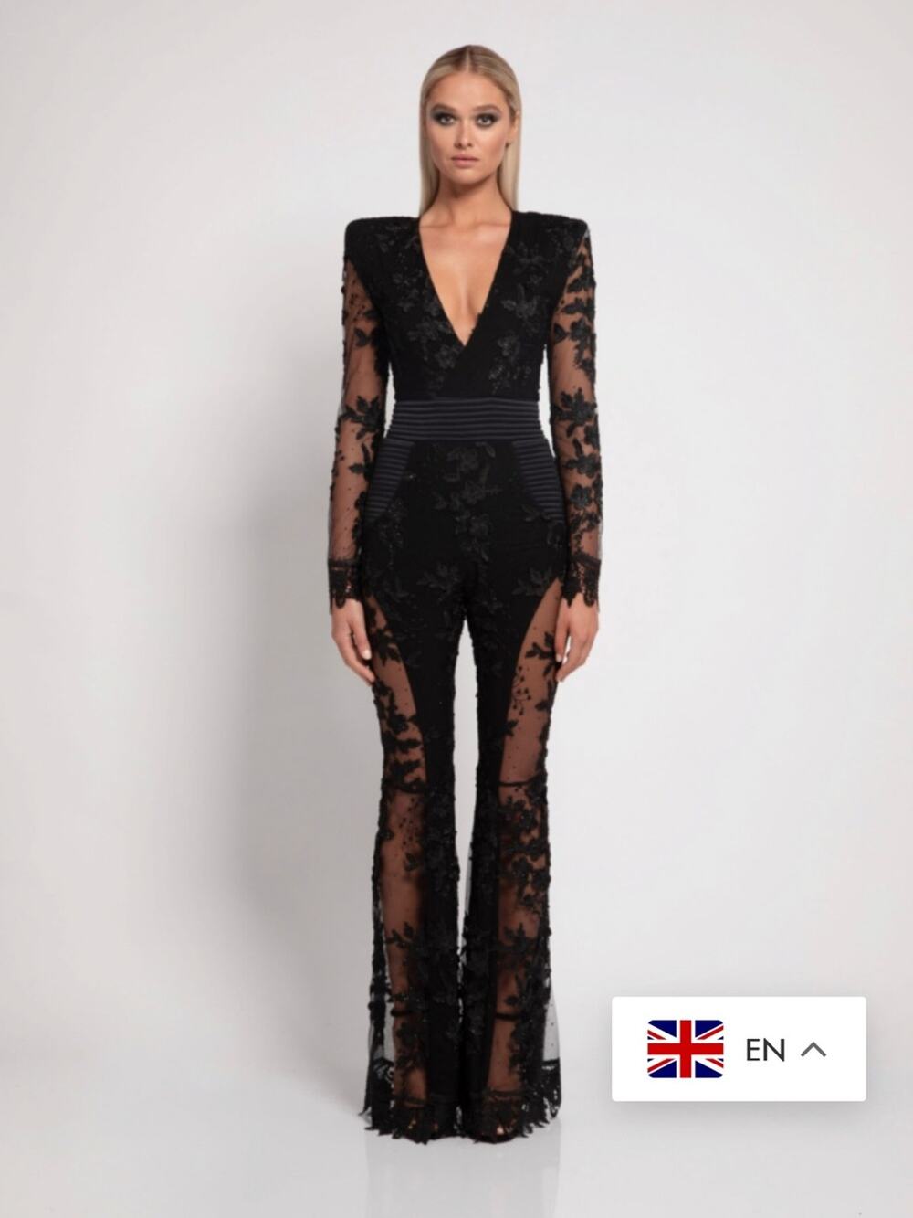 ZHIVAGO black parade lace jumpsuit